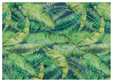Leaf PVC Bathroom Mat, Green, 26" x 39", Covers 6.9 sq ft