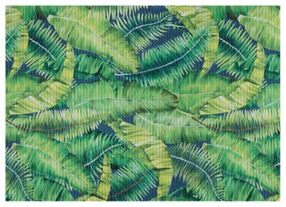 Leaf PVC Bathroom Mat, Green, 26" x 39", Covers 6.9 sq ft