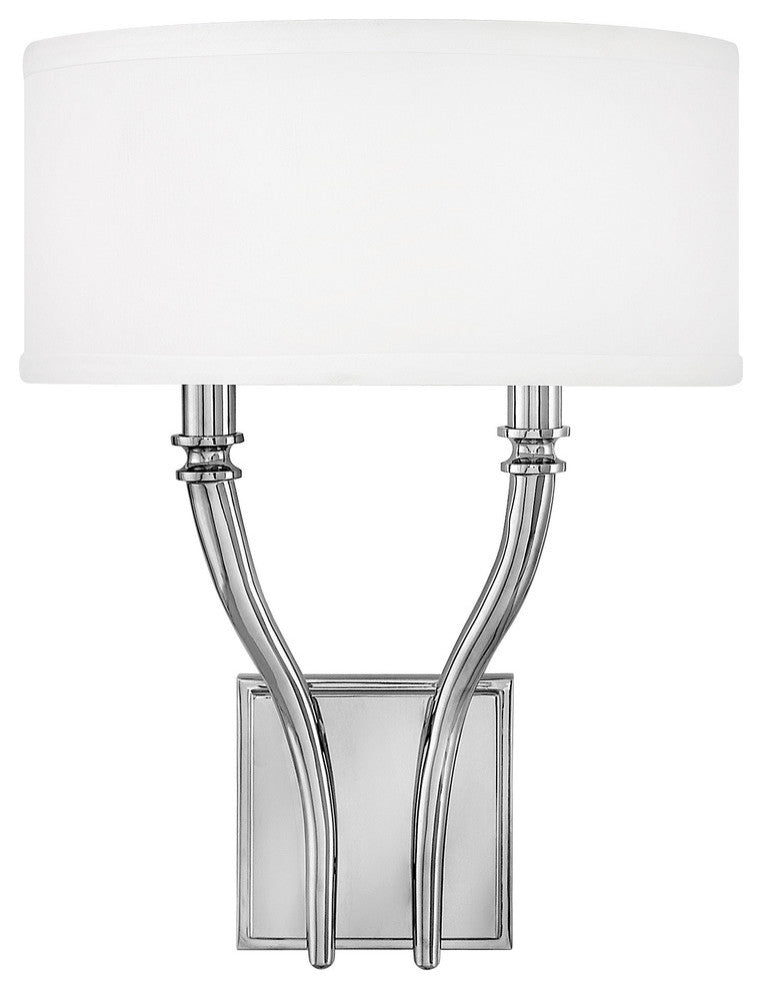 Hinkley Surrey Sconce 2-Light Sconce, Polished Nickel