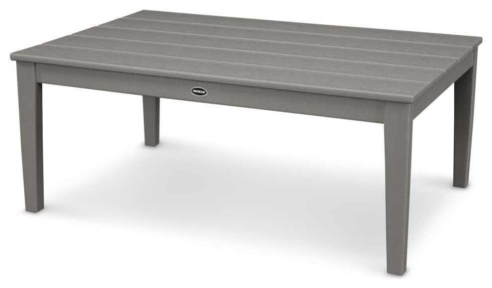 POLYWOOD Newport 28"x42" Coffee Table, Slate Gray