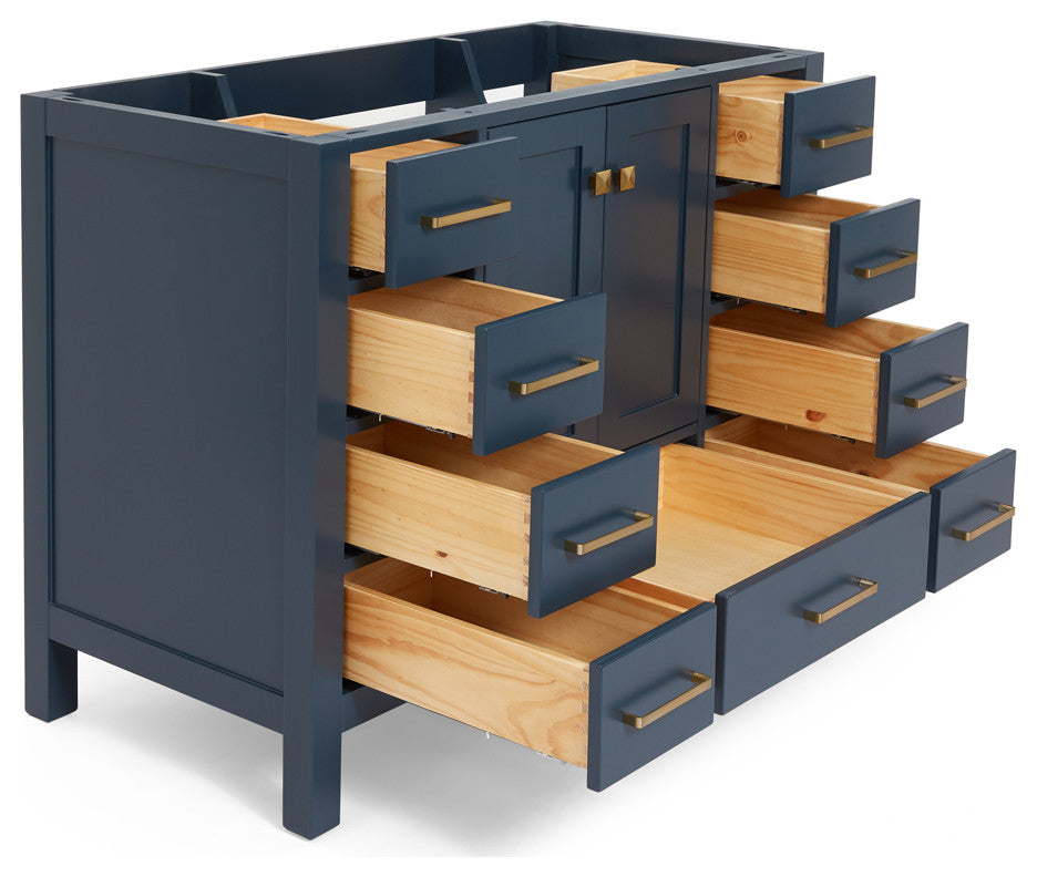 ARIEL Cambridge 42" Single Sink Bathroom Vanity Base Midnight Blue