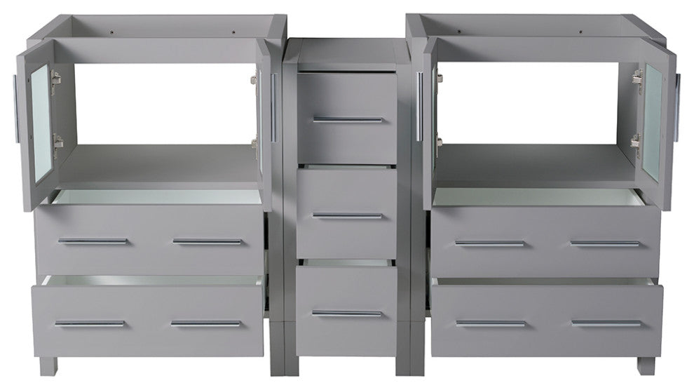 Torino Modern Bathroom Cabinet, Gray, 60"