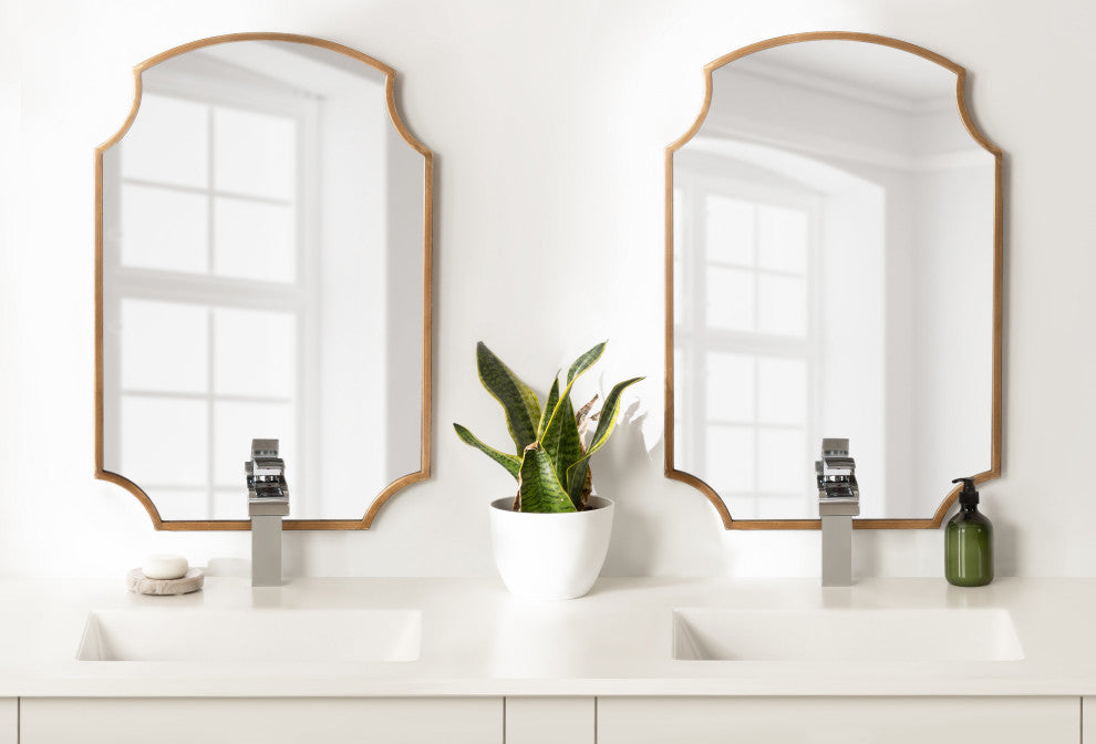 Carlow Framed Wall Mirror, Gold 20x30