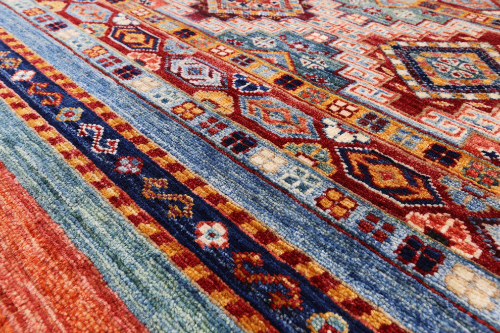 Hand Knotted Khorjin Super Kazak Rug 3' 3" X 3' 6" Q5692