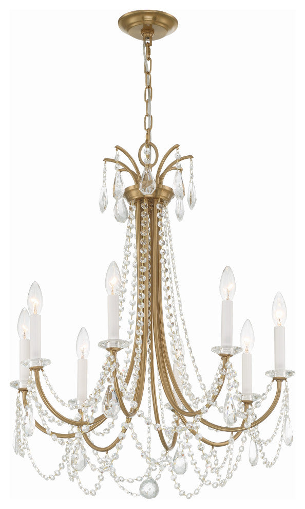 Karrington 8-Light Aged Brass Chandelier