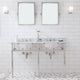 Embassy 60" Wide Double Wash Stand, P-Trap, Countertop With Basin