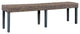 vidaXL Bench Dining Bench Seat Gray Natural Kubu Rattan and Solid Mango Wood
