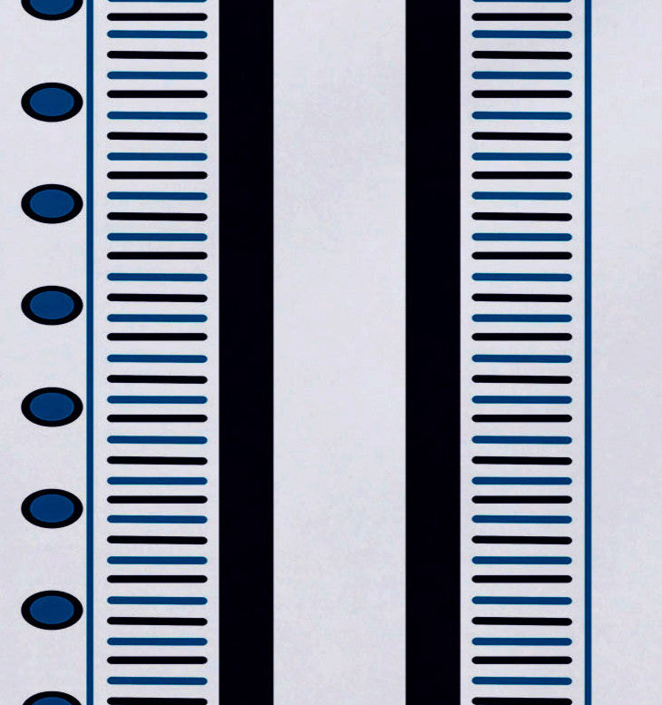 Comb Dot, Stripe Print Placemat, Navy Blue