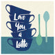 "Linen Coffee III Light" Digital Paper Print by Sue Schlabach, 32"x32"