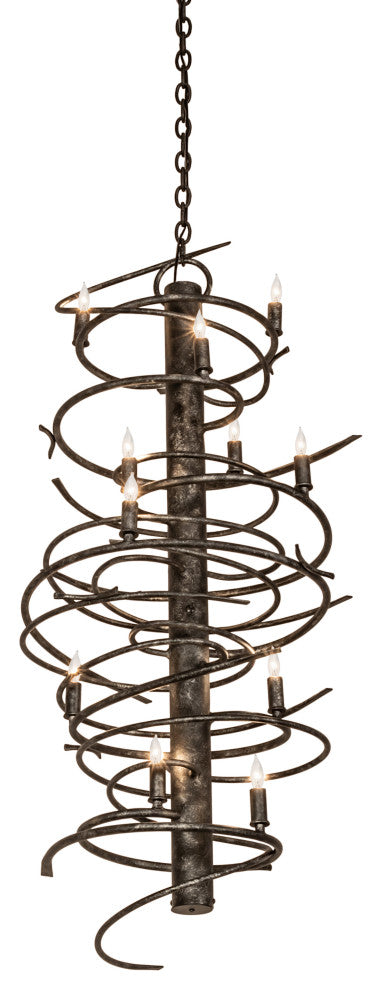 21" Wide Cyclone 12 Light Chandelier