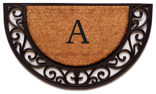 Plantation Arch Monogram Doormat 18"x30", Letter A