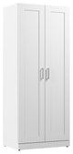 Hampton Heights 30W Tall Storage Cabinet with Doors in White - Engineered Wood