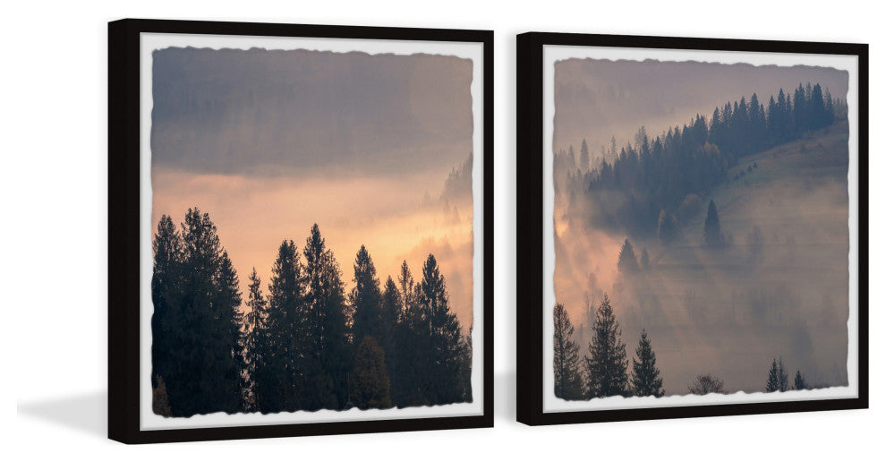 Light Rays Diptych, 2-Piece Set, 12x12 Panels