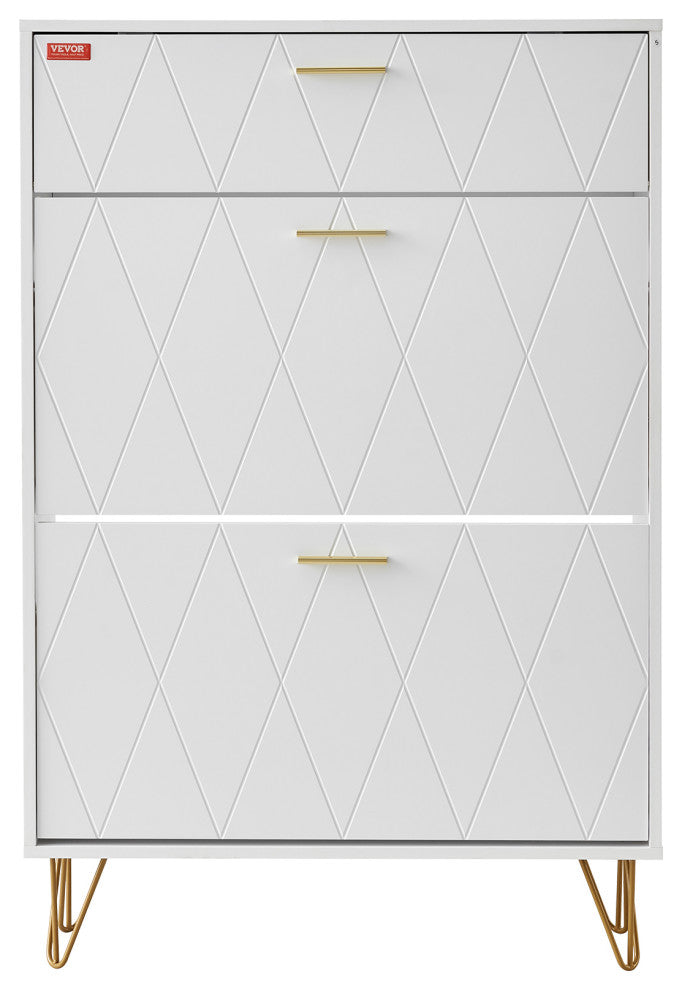 VEVOR Shoe Cabinet with 3 Flip Drawers Shoe Storage Cabinet for Entryway Hallway