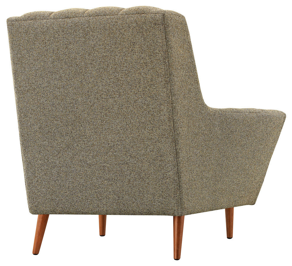 Modern Contemporary Fabric Armchair, Beige, Fabric