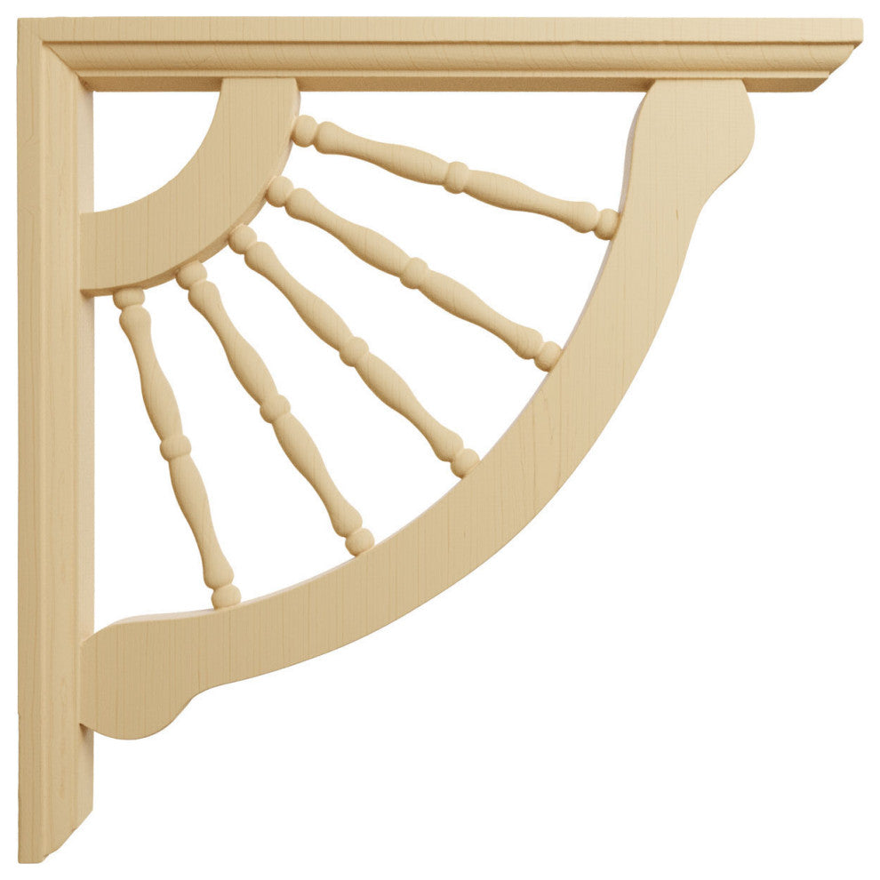1 1/2"W x 12"D x 12"H Crendon Wagon Wheel Bracket, Alder