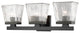 Zlite 1936-3V-MB 3-Light Vanity, Clear