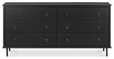Reagan 6 Drawer Dresser Black