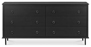 Reagan 6 Drawer Dresser Black