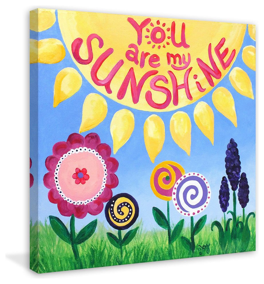 Marmont Hill, "Sunshine Flowers" by Nicola Joyner Print on Wrapped Canvas, 40x40
