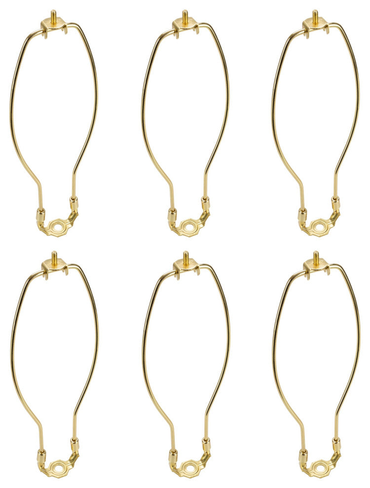 Aspen Creative 20008-16, 11" Lamp Harp With Saddle Polished Brass, 6 Pack