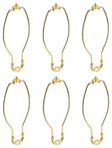 Aspen Creative 20008-16, 11" Lamp Harp With Saddle Polished Brass, 6 Pack