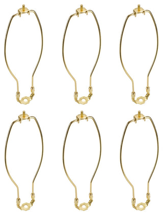 Aspen Creative 20008-16, 11" Lamp Harp With Saddle Polished Brass, 6 Pack