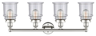 Canton 4-Light 33" Bath Vanity Light, Polished Nickel Finish, Seedy Shade
