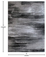 Rylan Collection Abstract Pattern Area Rug-Grey - 6' x 9'