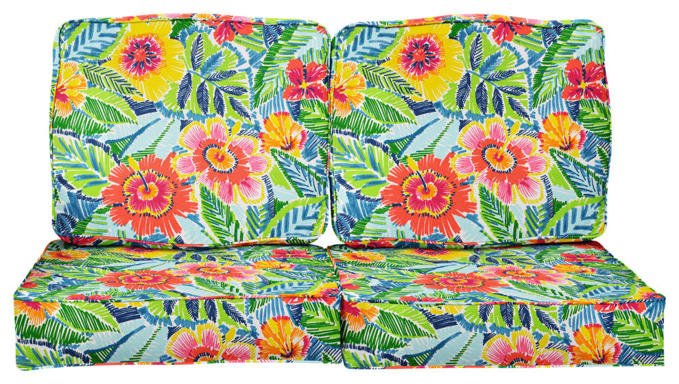 Sorra Home Pensacola Multi Deep Seating Loveseat Cushion Set, 22.5x22.5x5"