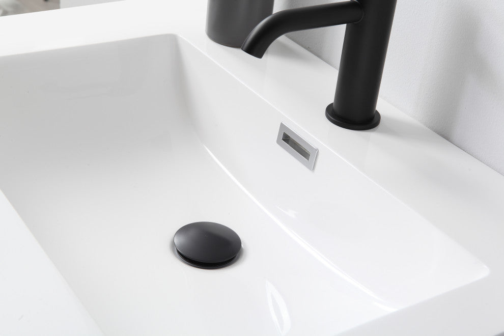 Colmar Wall Mount Vanity, Dark Gray, 30"