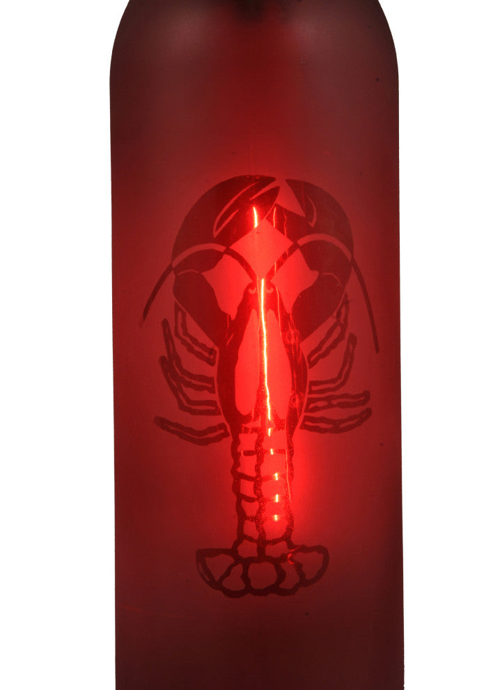 3W Coastal Collection Lobster Wine Bottle Mini Pendant