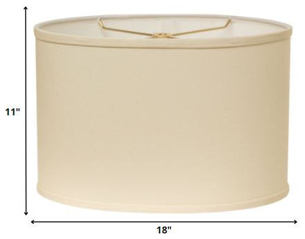 18" Ivory Throwback Oval No Slub Lampshade