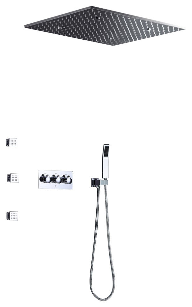 Fontana Lima 20 Inch LED Chrome Shower Set