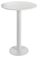 Benzara BM287742 Keli 43" Outdoor Bar Table, White Aluminum Frame