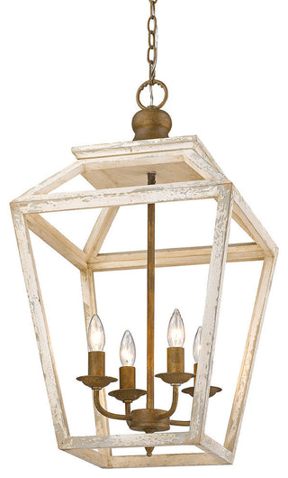 Golden Lighting 0839-4P Haiden 4 Light 16"W Taper Candle Pendant - Burnished