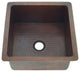 15" Square Copper Bar-Prep Sink With Squared Corners