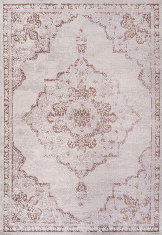 Alhambra Ornate Medallion Modern Runner Rug, Cream/Red, 5x8