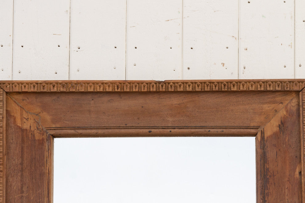 Boho Rustic Teak Frame Mirror