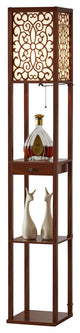 Etagere Shelf Floor lamp, 63", Dark Walnut