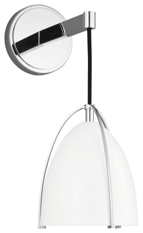 Norman 1-Light Wall/Bath Sconce, Chrome