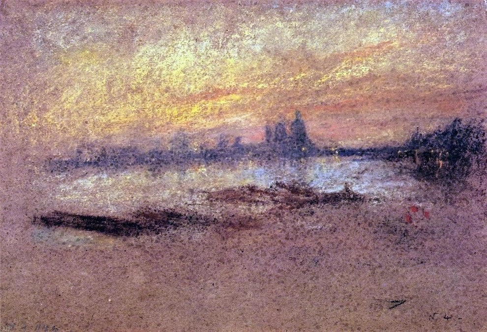 James McNeill Whistler Red and Gold: Salute Sunset Wall Decal