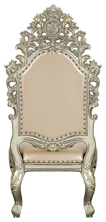 Set of 2 Side Chair, Antique Gold Finish