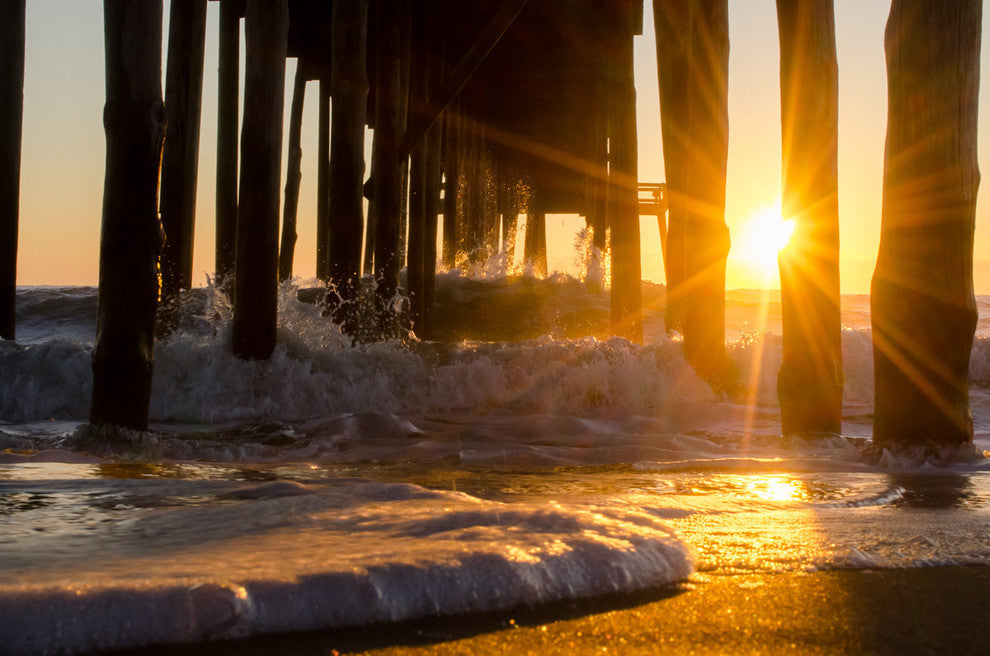 Sea Foam In The Sunlight Landscape Photo Unframed Wall Art Print, 12" X 18"
