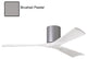 Matthews Fan, Irene-3H Ceiling Fan, Brushed Pewter, 52-Inch, Matte White