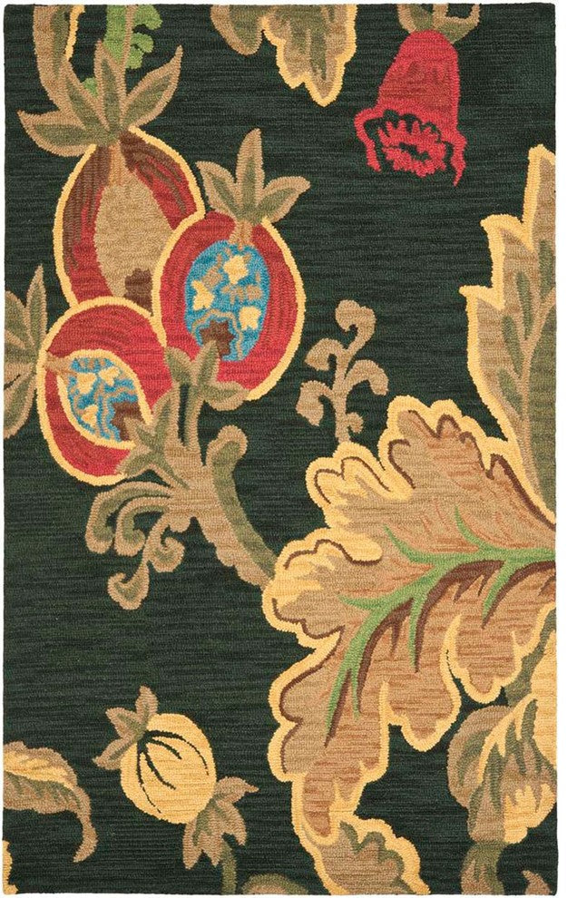 Safavieh Jardin Jar324A Black, Multi Area Rug