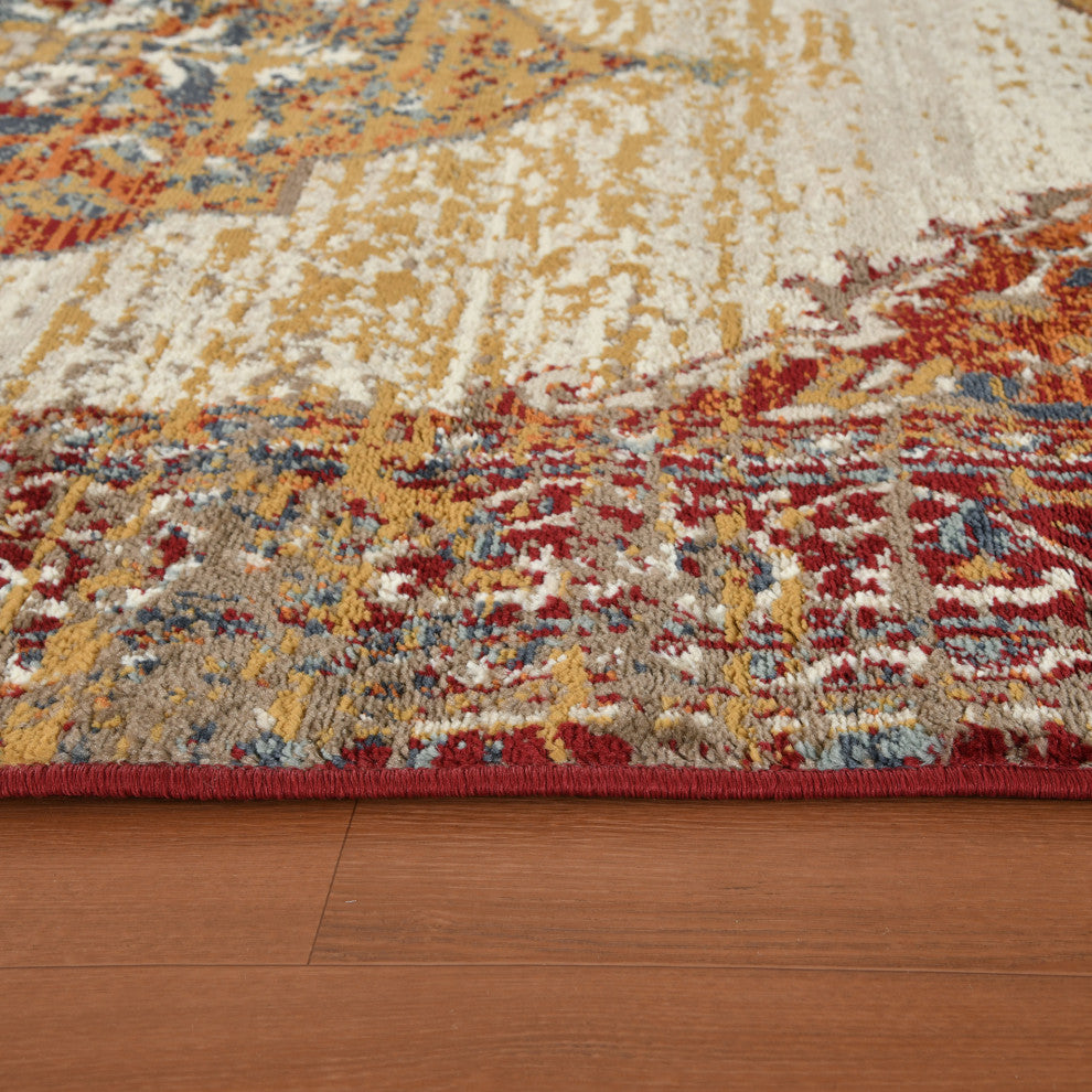 Athinai Pelham Red Medallion Area Rug, 2'x3'