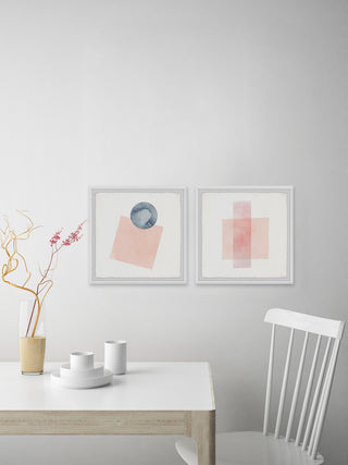 Peaches and Shapes Diptych, 36"x18"