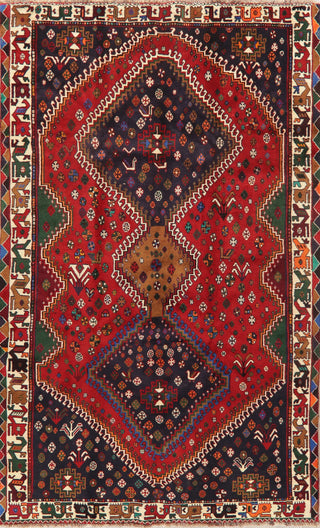 Abadeh Oriental Traditional Hand-Knotted Persian Area Rug, Blue, 9'4"x5'10