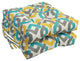 16" Polyester Outdoor Square Tufted Chair Cushions, Set of 6, Rieser Sterling